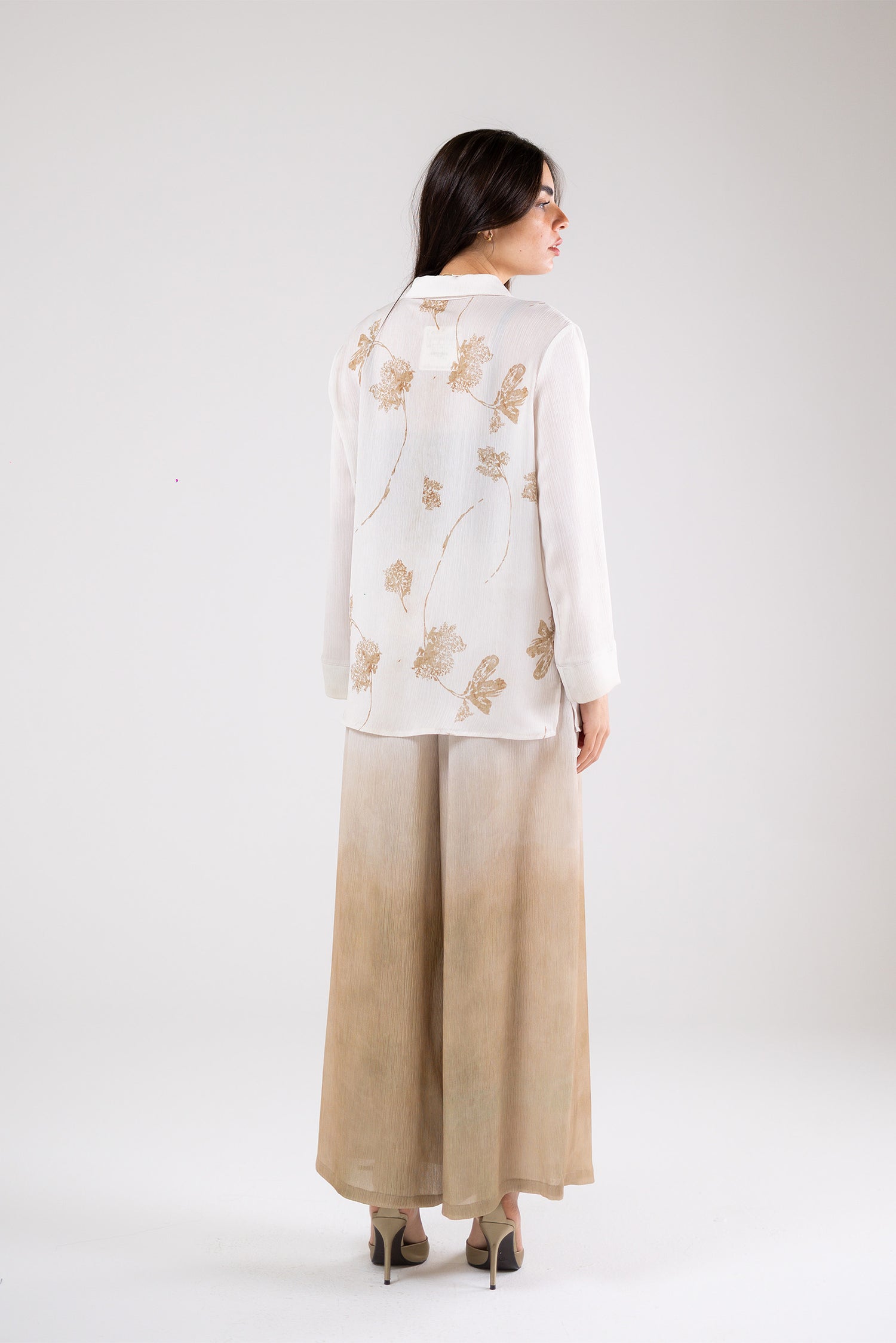 Wide-Leg Satin Pants