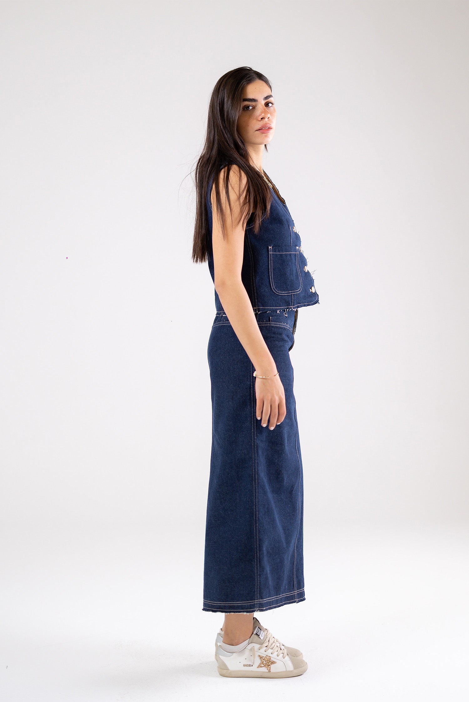 Denim Maxi Skirt