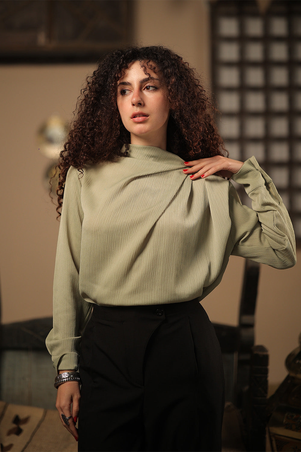 Soft Pleat  Blouse