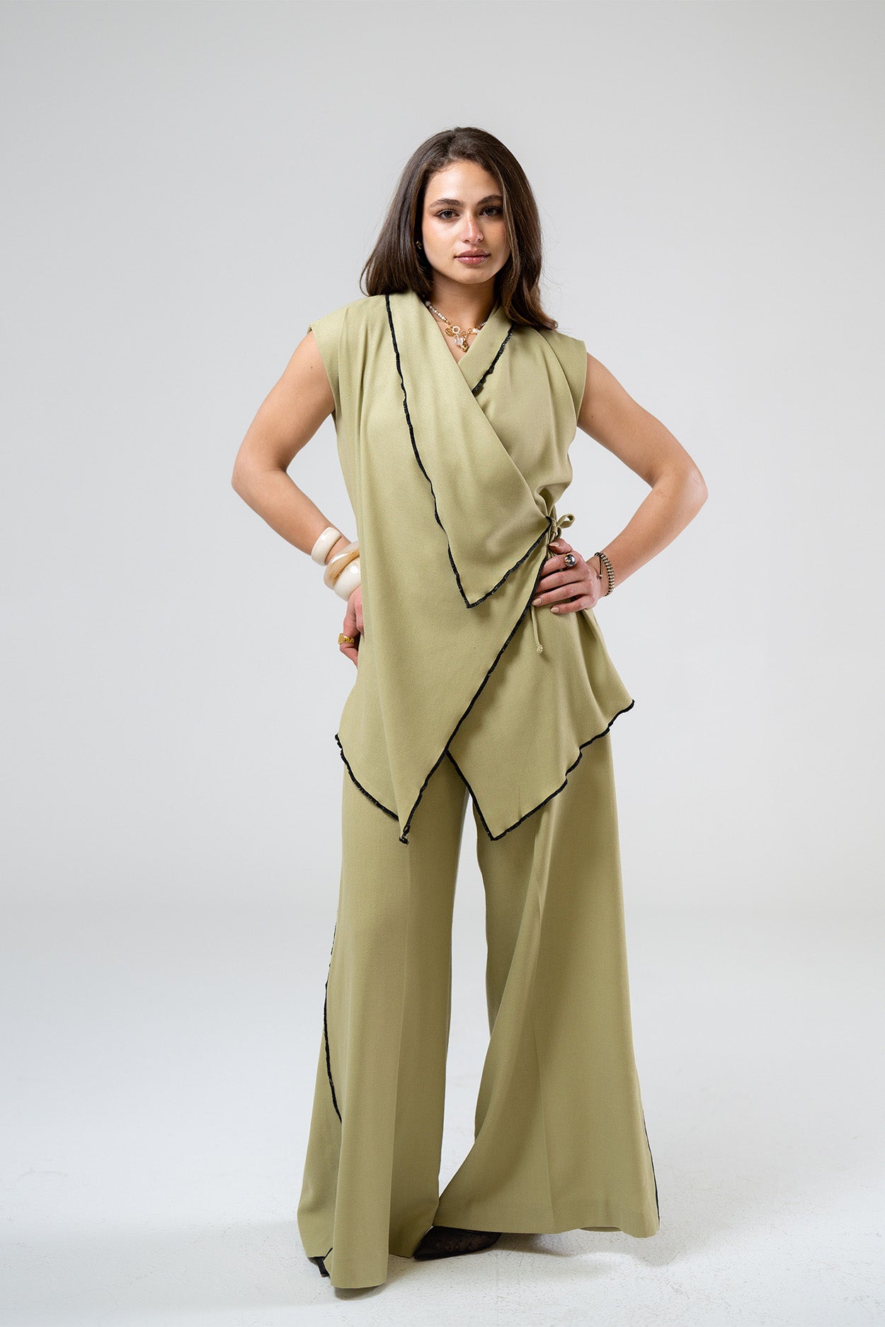 Asymmetric Wrap Top