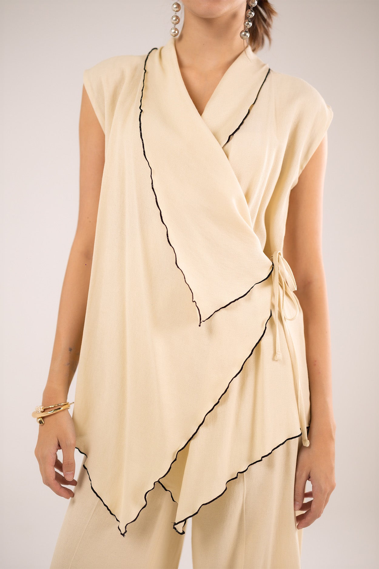 Asymmetric Wrap Top