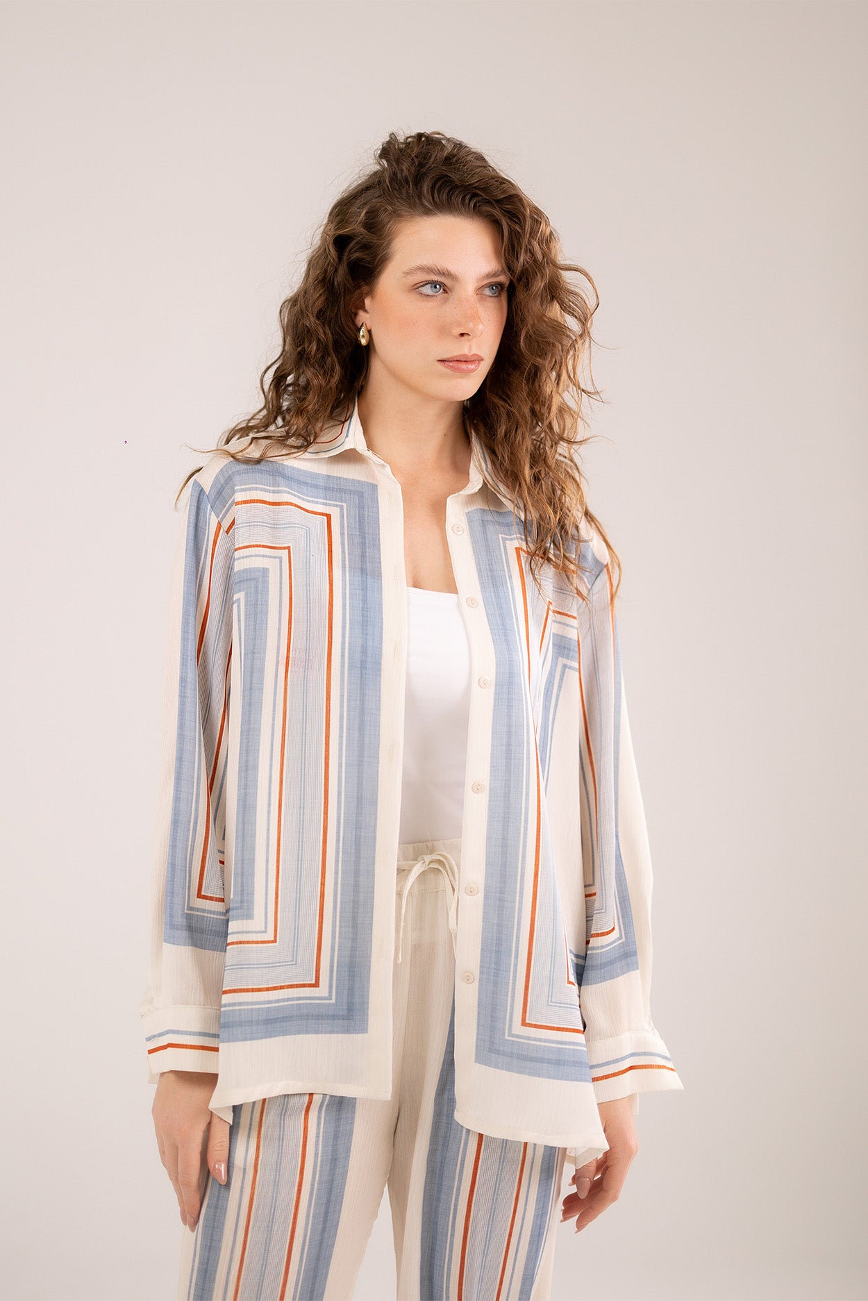 Pinstripe Long Shirt