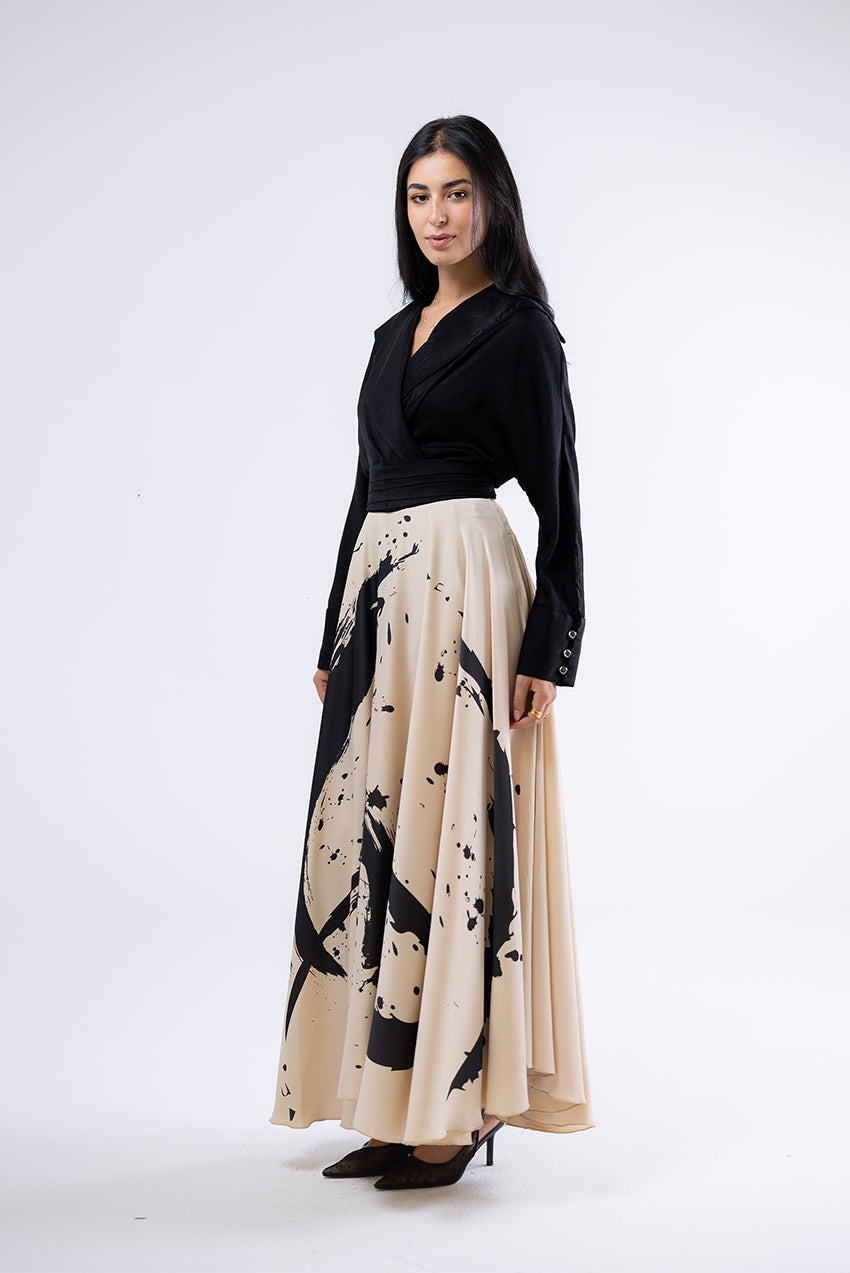 Wrapped Collar Blouse