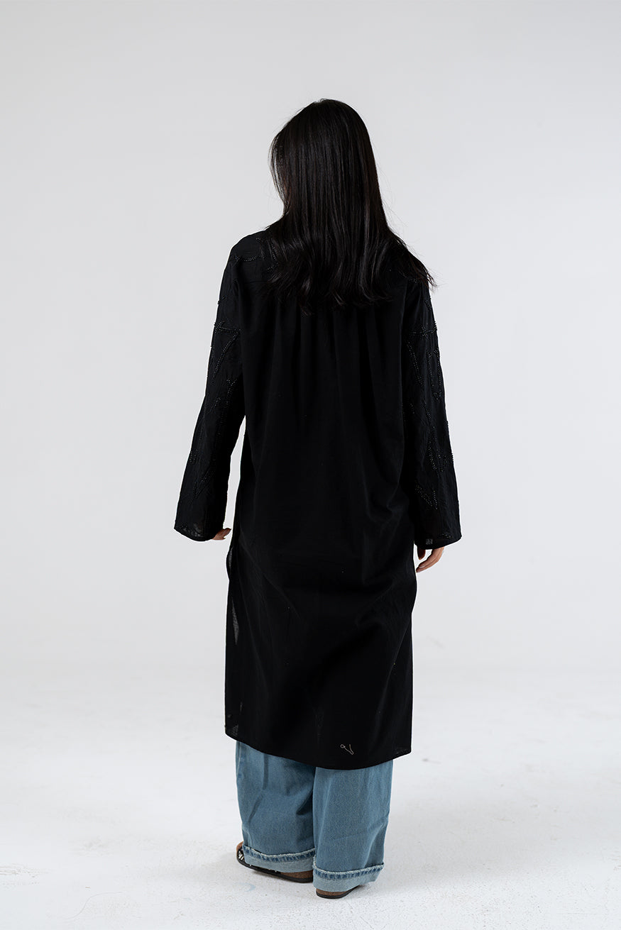 Embroidered Shirt Dress