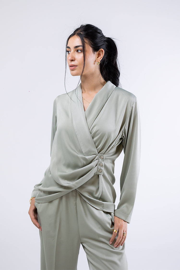 Satin Wrapped Top