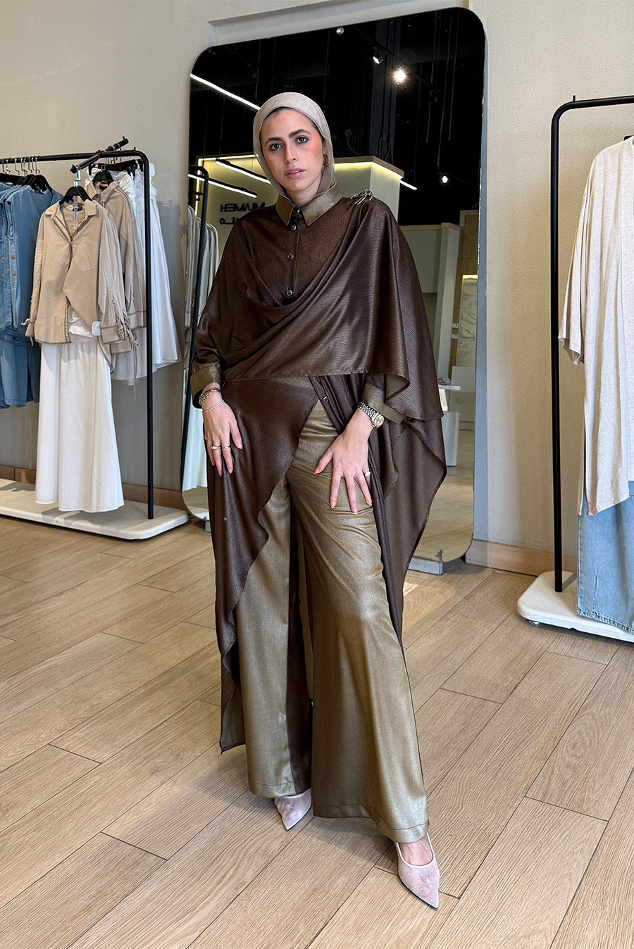 Elegant Gradient Long Shirt