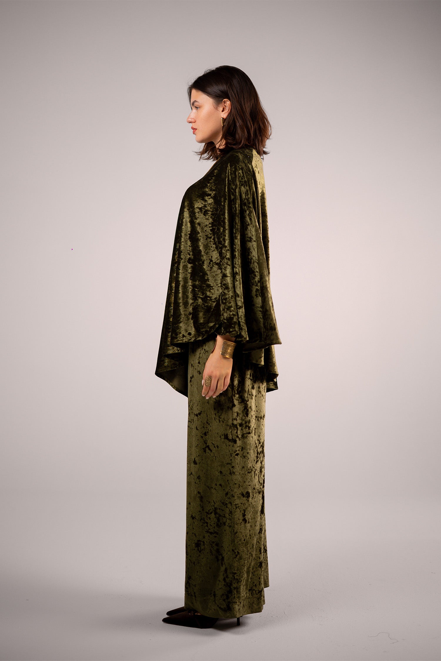 Wide-Leg Velvet Pants