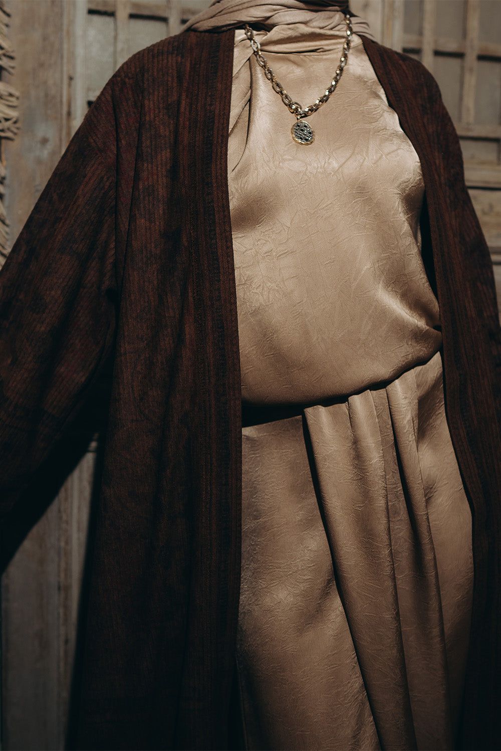 Velvety opened Kimono