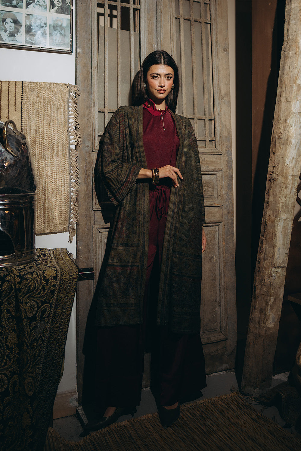 Velvety opened Kimono