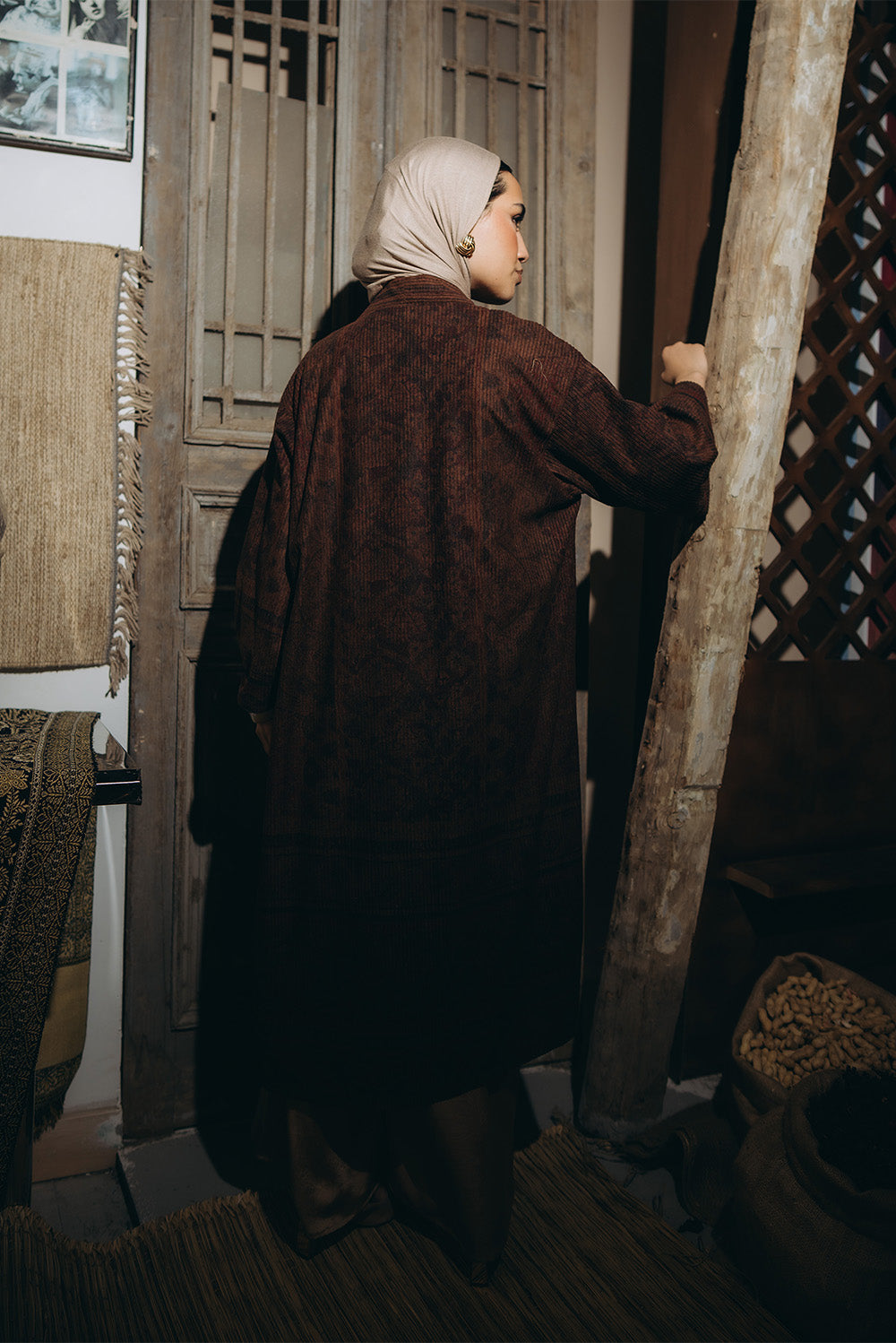 Velvety opened Kimono