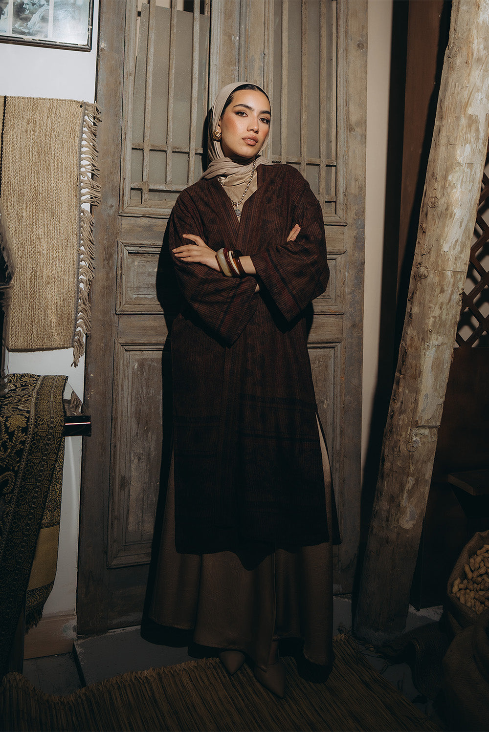 Velvety opened Kimono