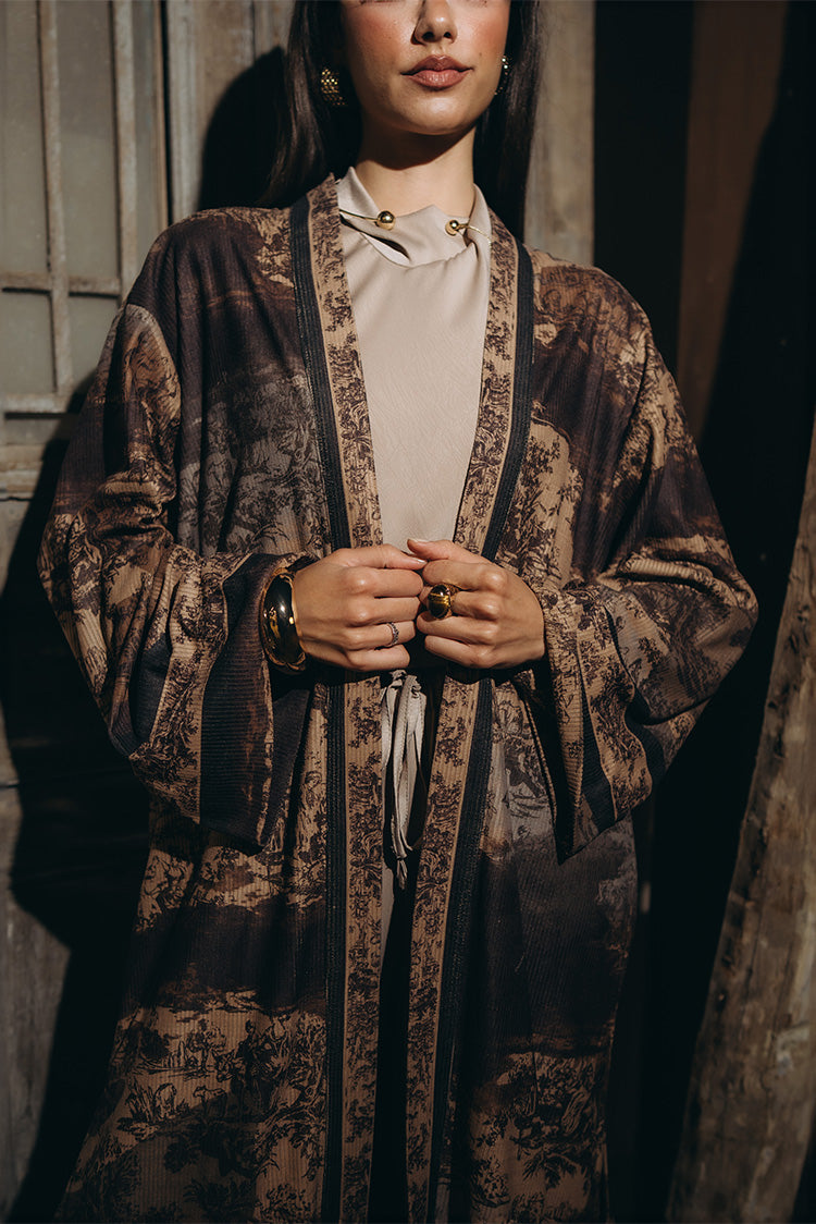 Velvety opened Kimono