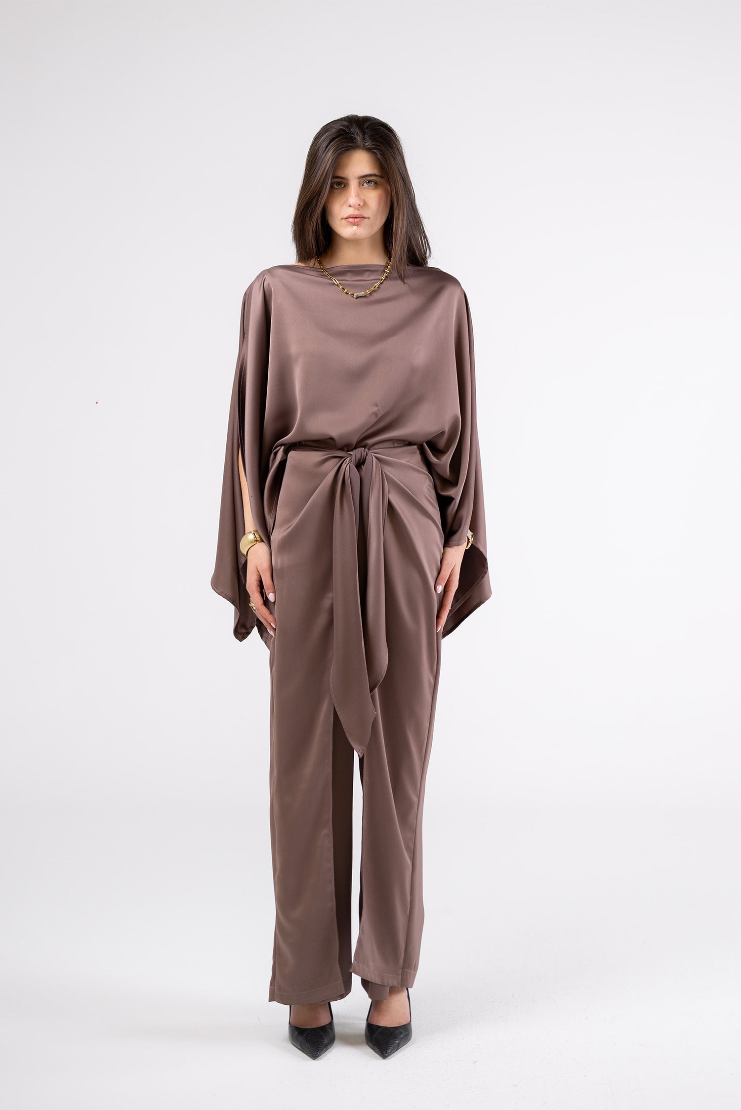 Satin Tie Pants