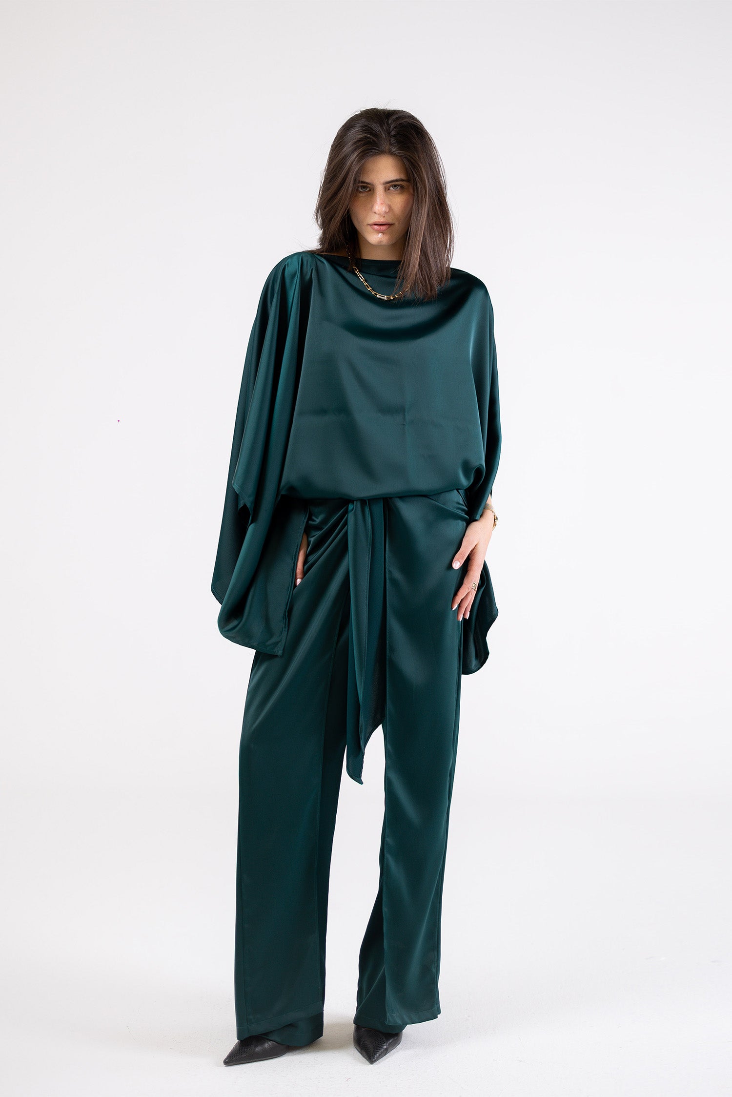 Satin Tie Pants