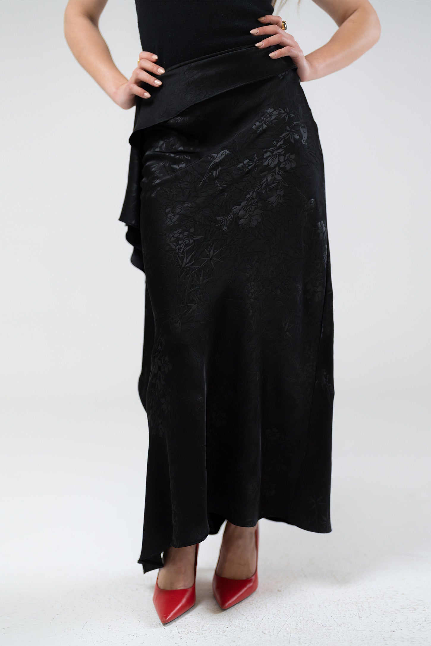 Strapless Draped Skirt