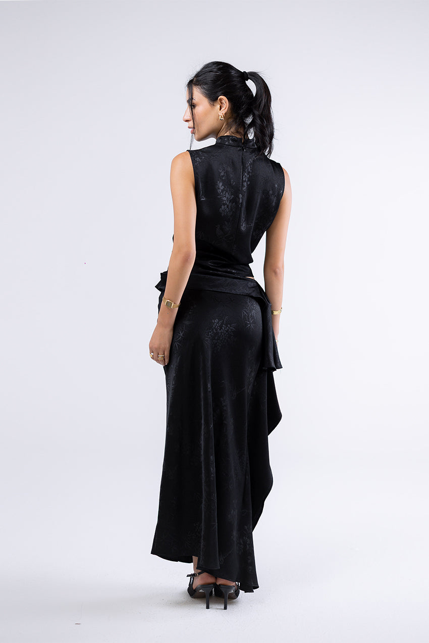 Jacquard High-Neck Top