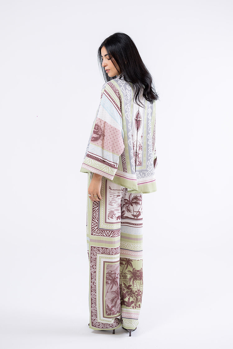 Tropical Print Oversized Shirt