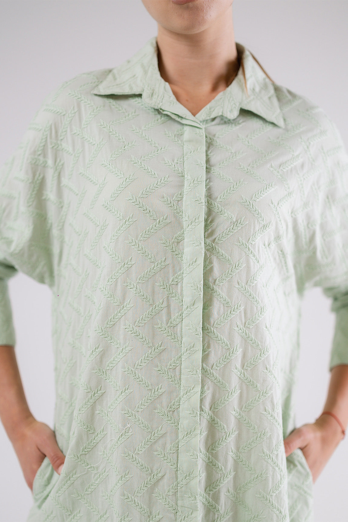 Textured Shirt Dress