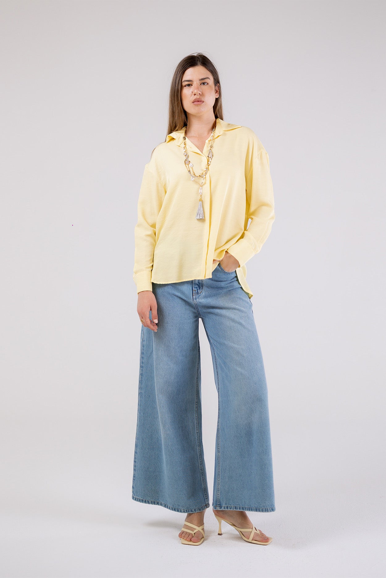 Long Sleeve Relaxed Blouse