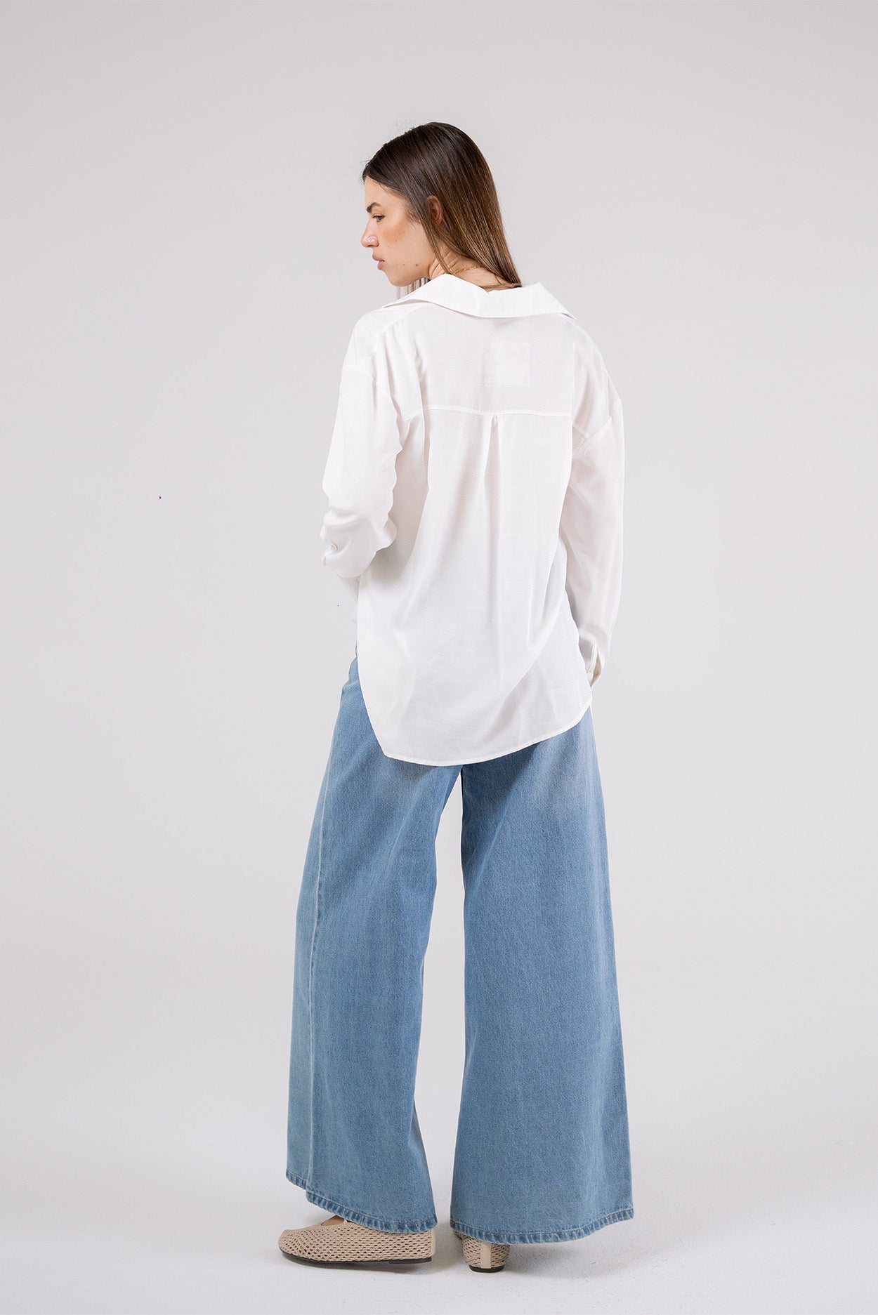 Long Sleeve Relaxed Blouse