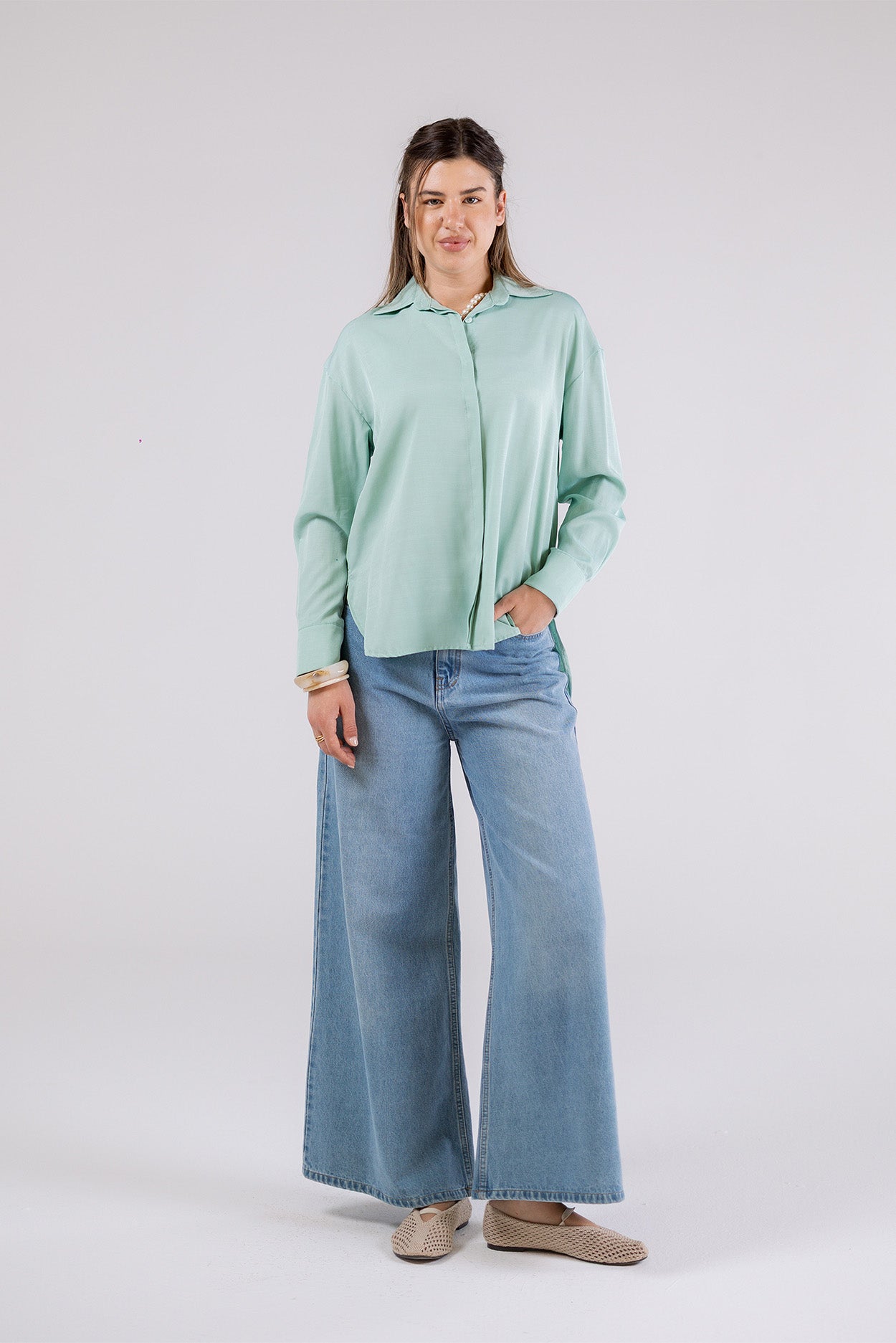 Long Sleeve Relaxed Blouse