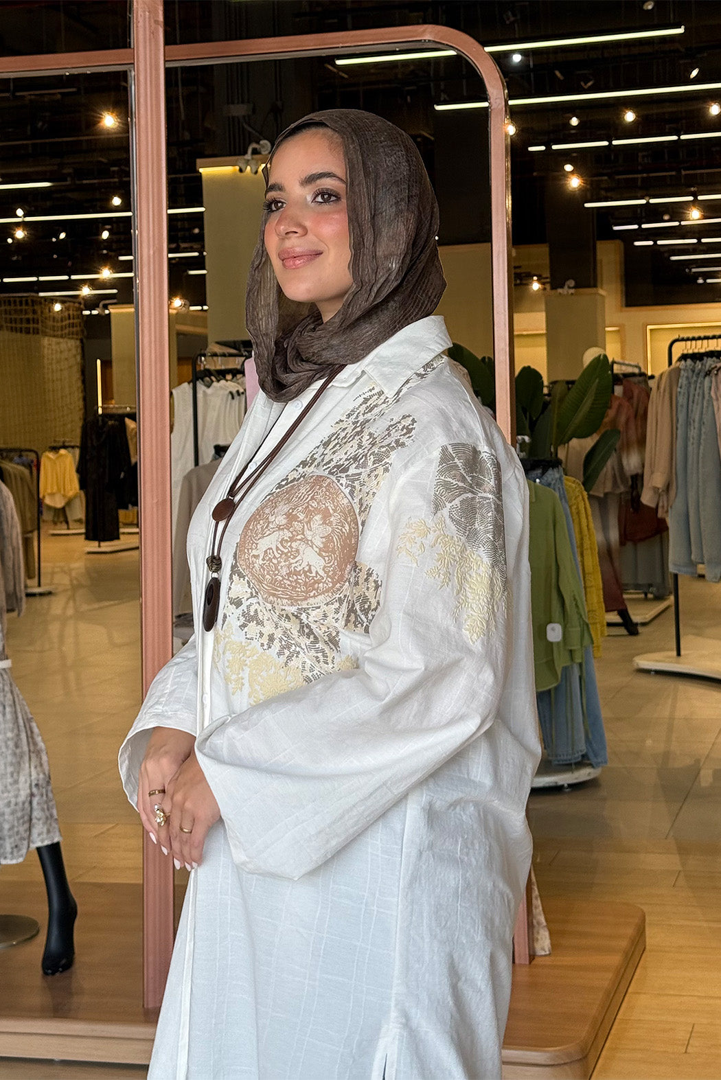 Embroidered Longline Cardigan