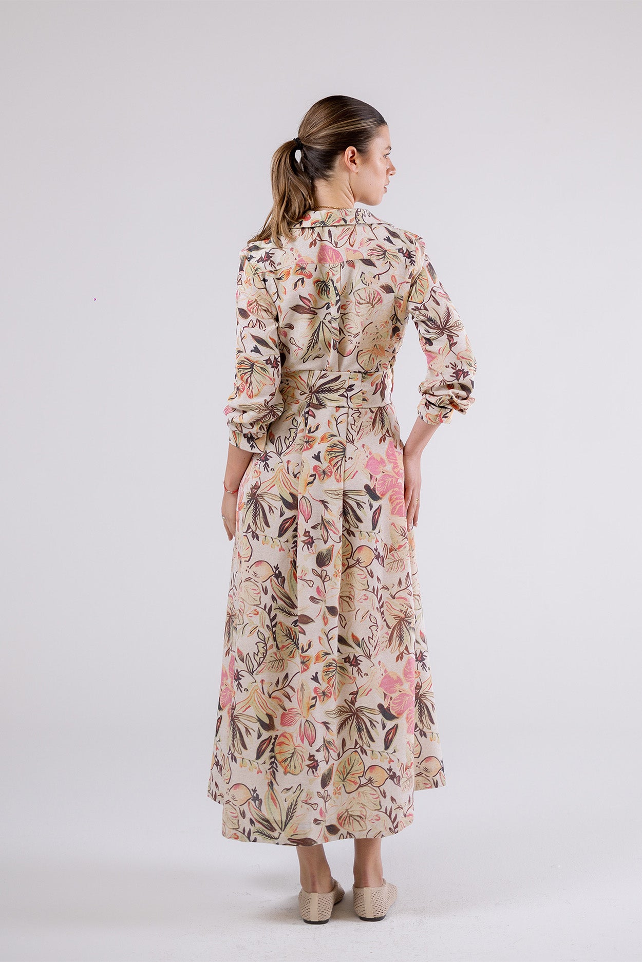 Floral Wrap Midi Dress