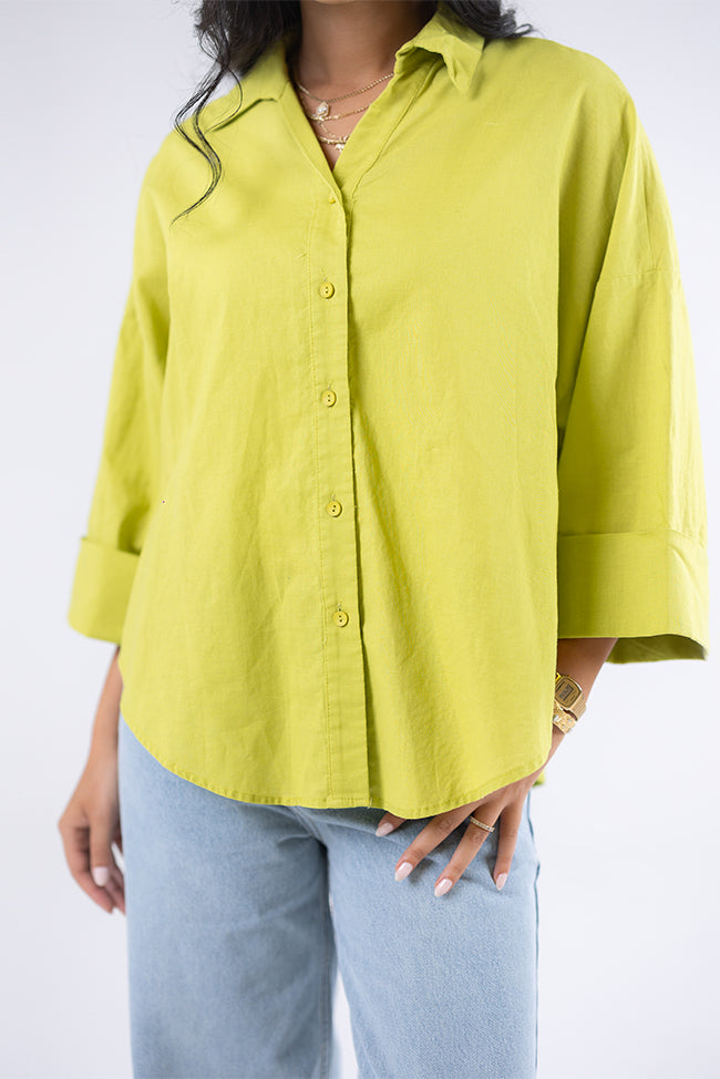 Coral Button-Up Shirt