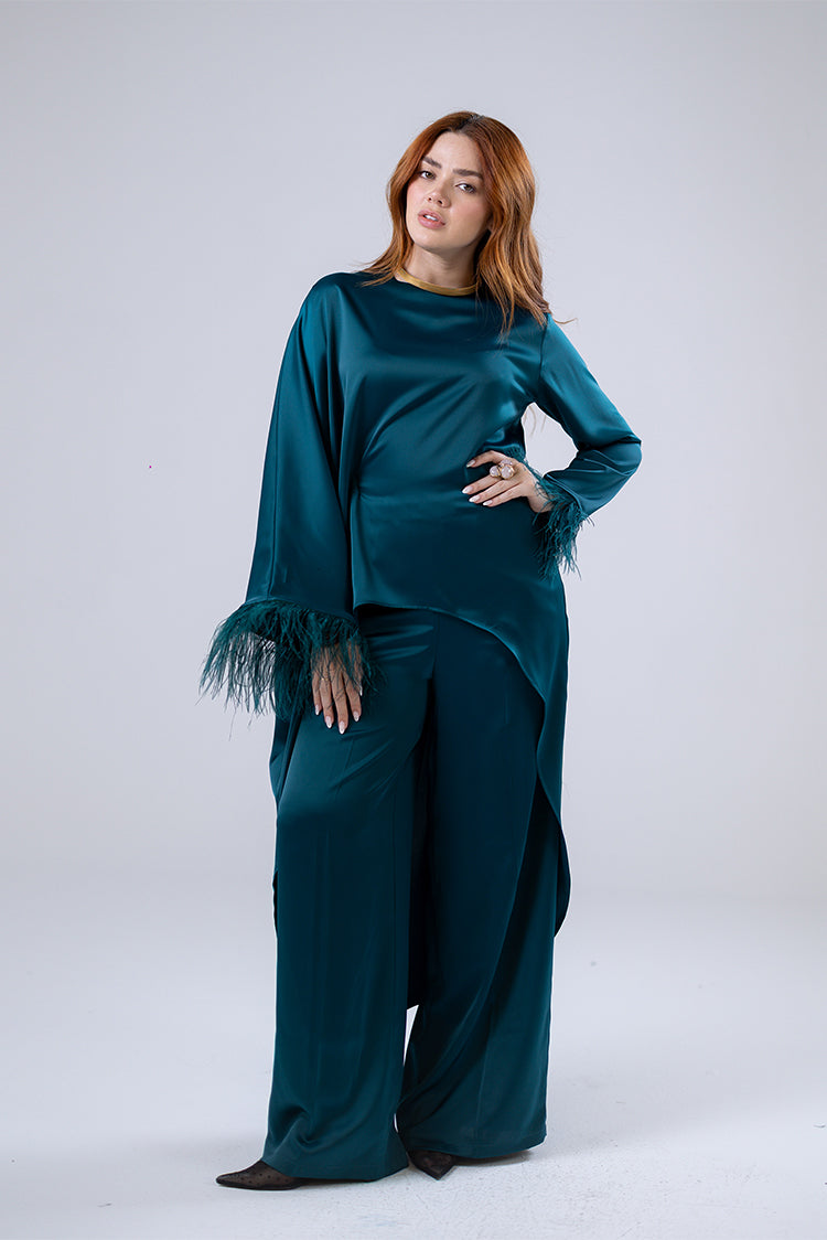 Satin Asymmetric Blouse