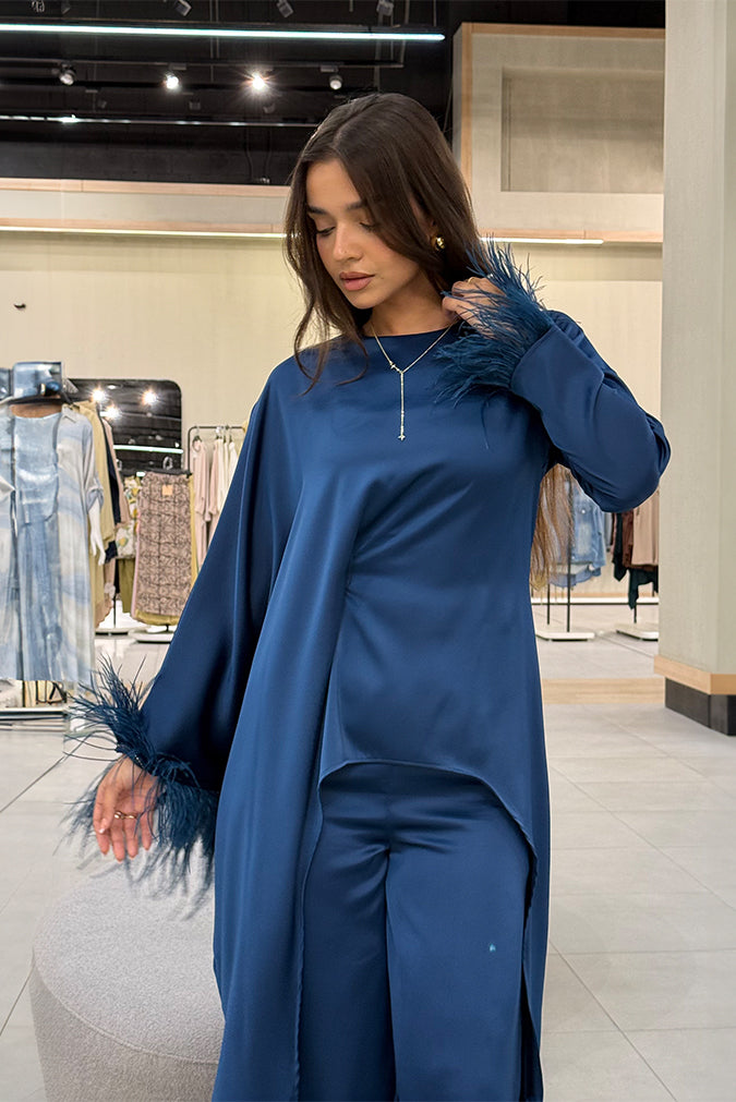 Satin Asymmetric Blouse