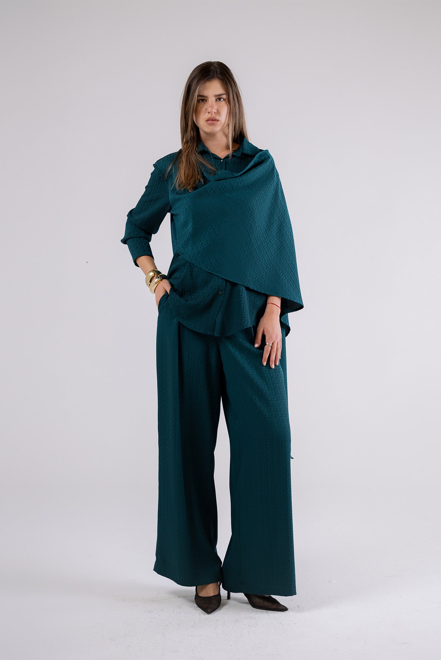 Wrap Satin Blouse