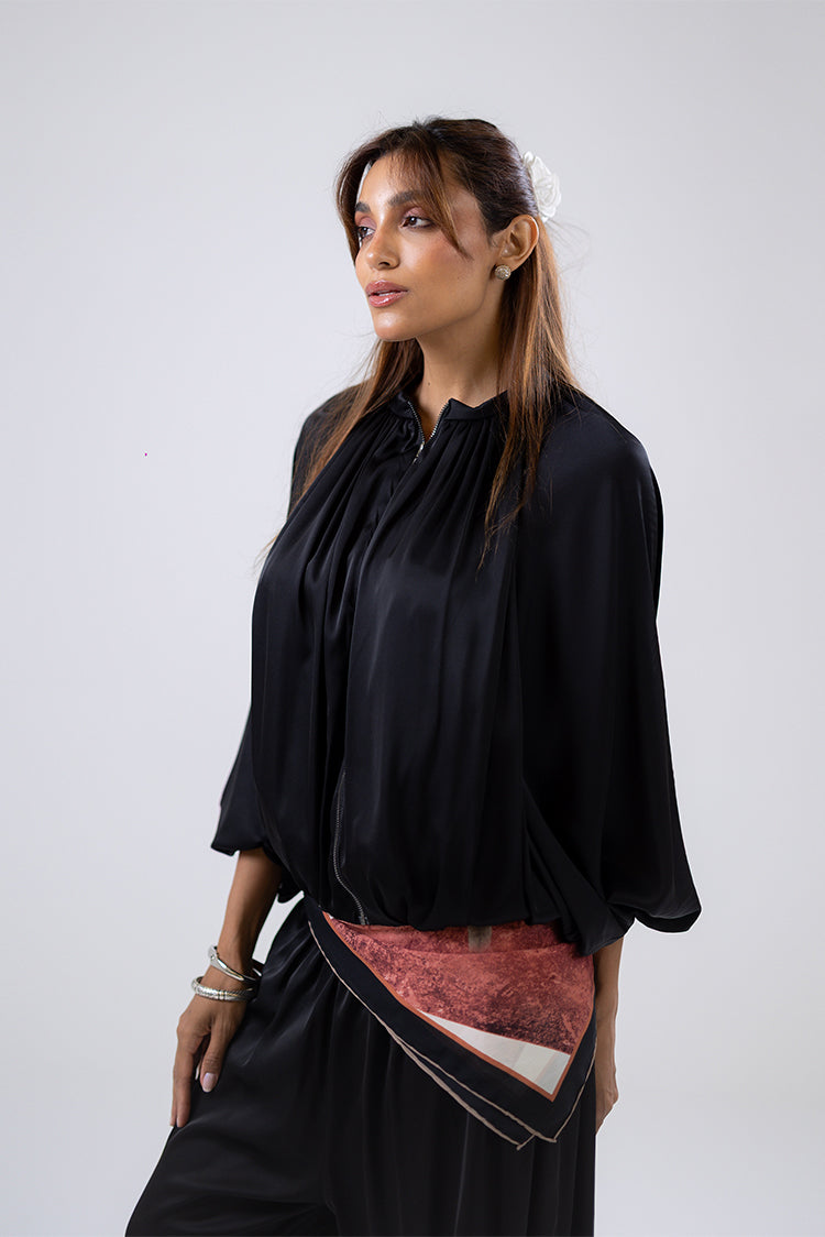 Satin Bomber Jacket