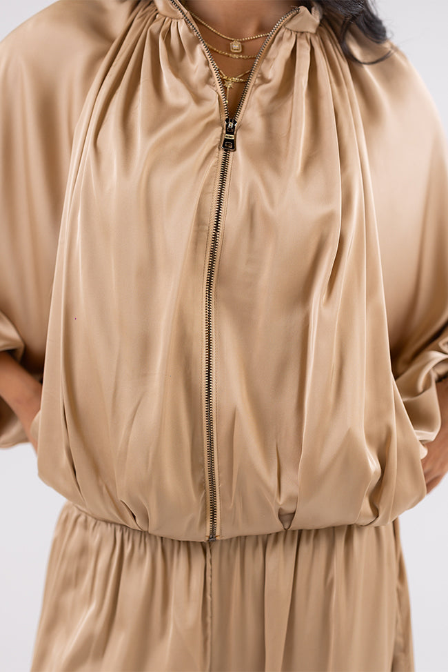 Satin Bomber Jacket