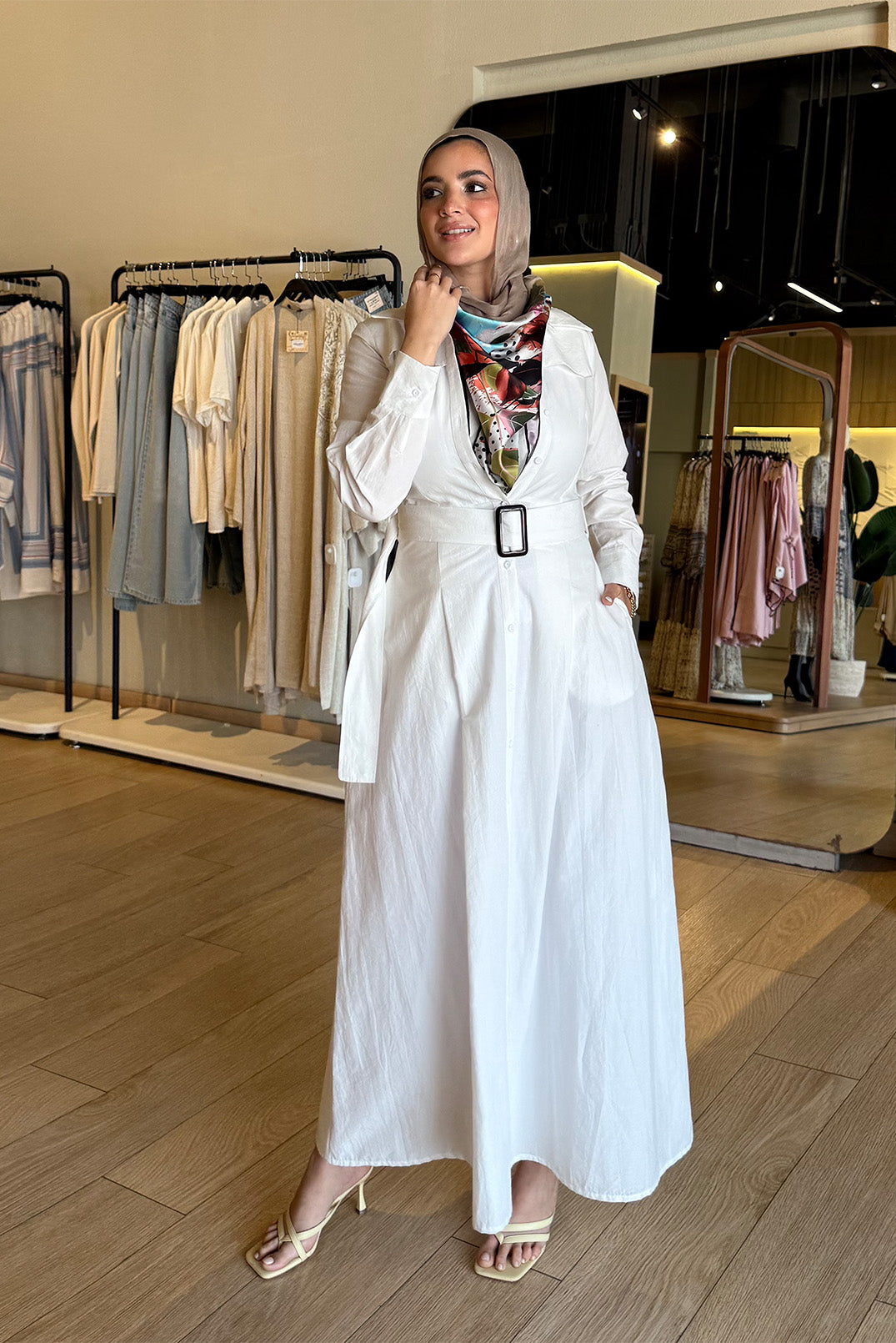 Belted Shirt Dress