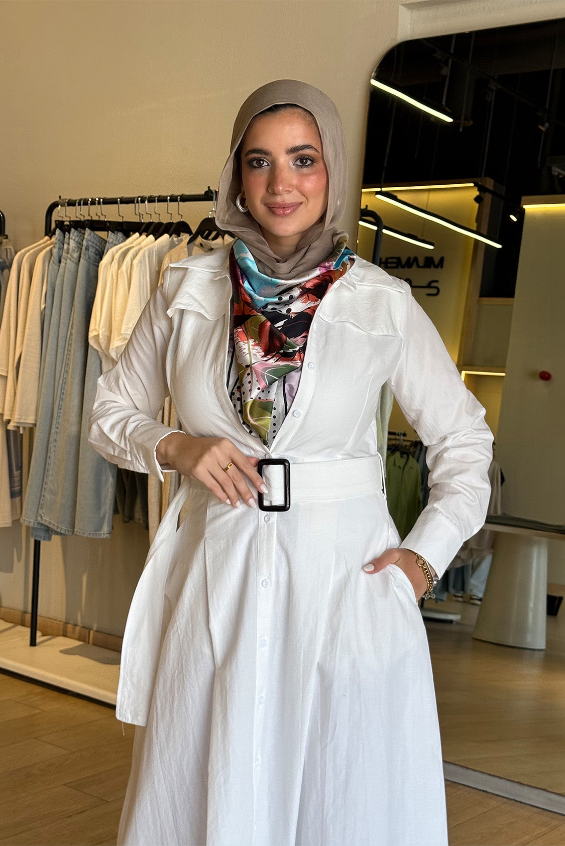 Belted Shirt Dress