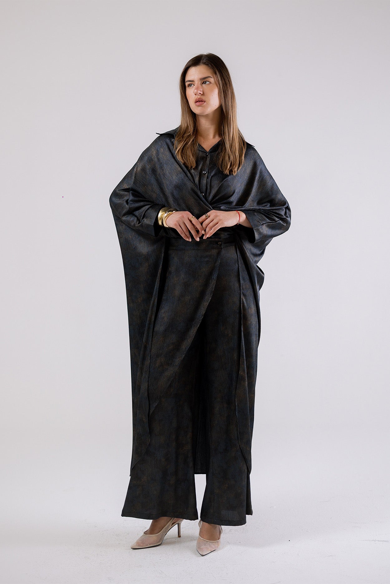 Wrap Satin Blouse