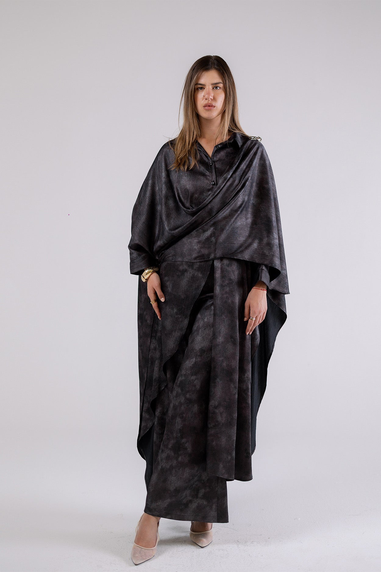 Wide-Leg Wrap Pants