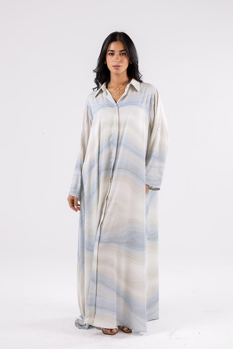 Ombre Striped Maxi Dress