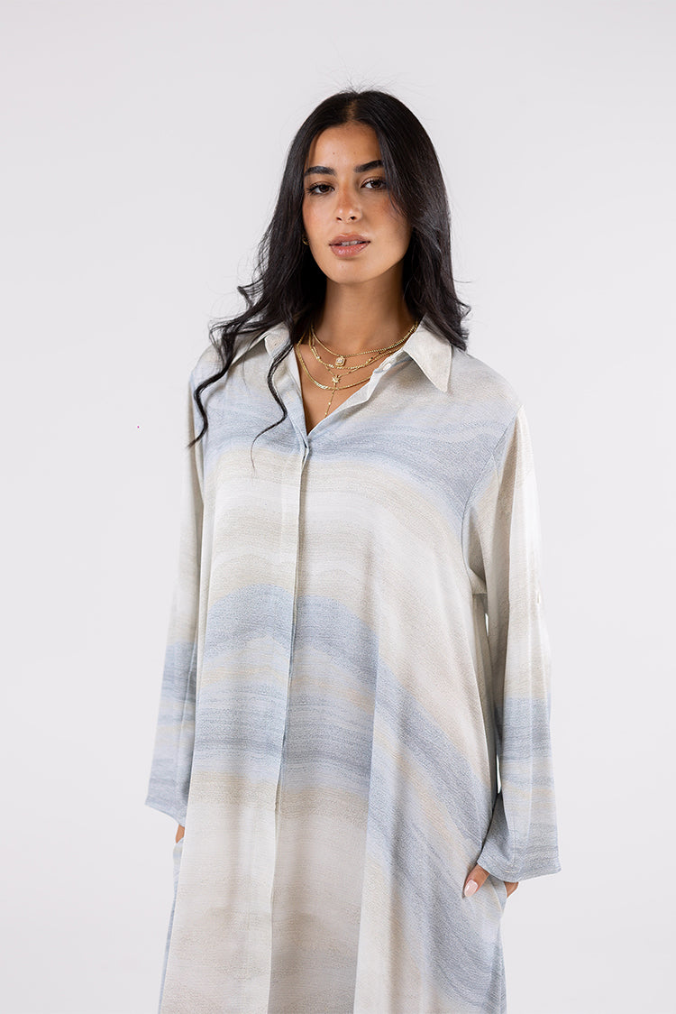 Ombre Striped Maxi Dress