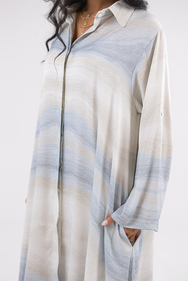 Ombre Striped Maxi Dress