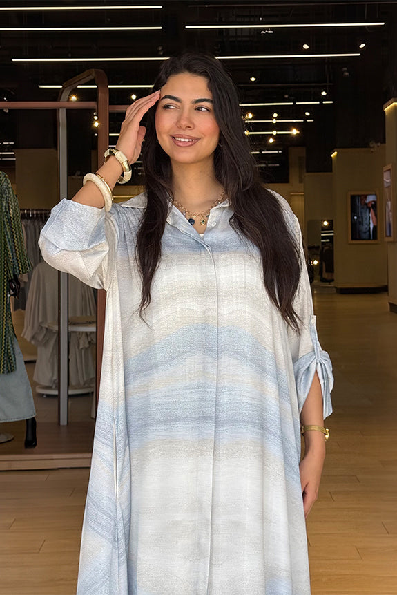 Ombre Striped Maxi Dress