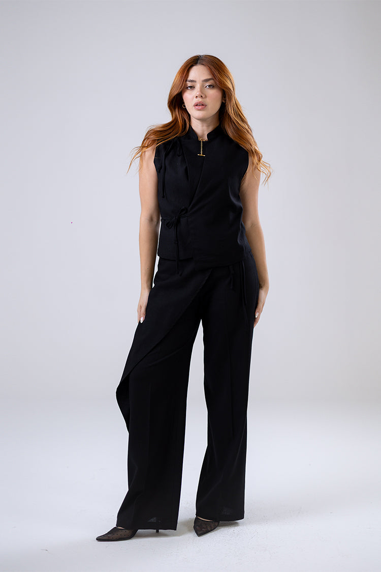Asymmetric Overlay Trousers