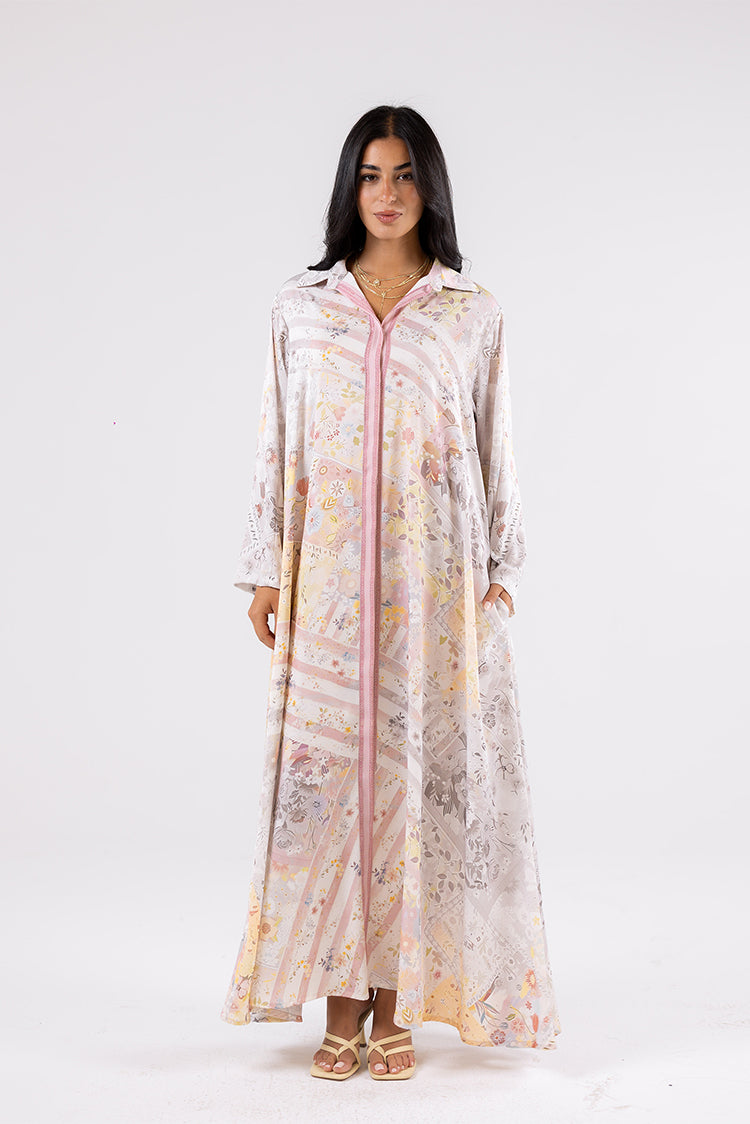 Pastel Patchwork Maxi  Dress