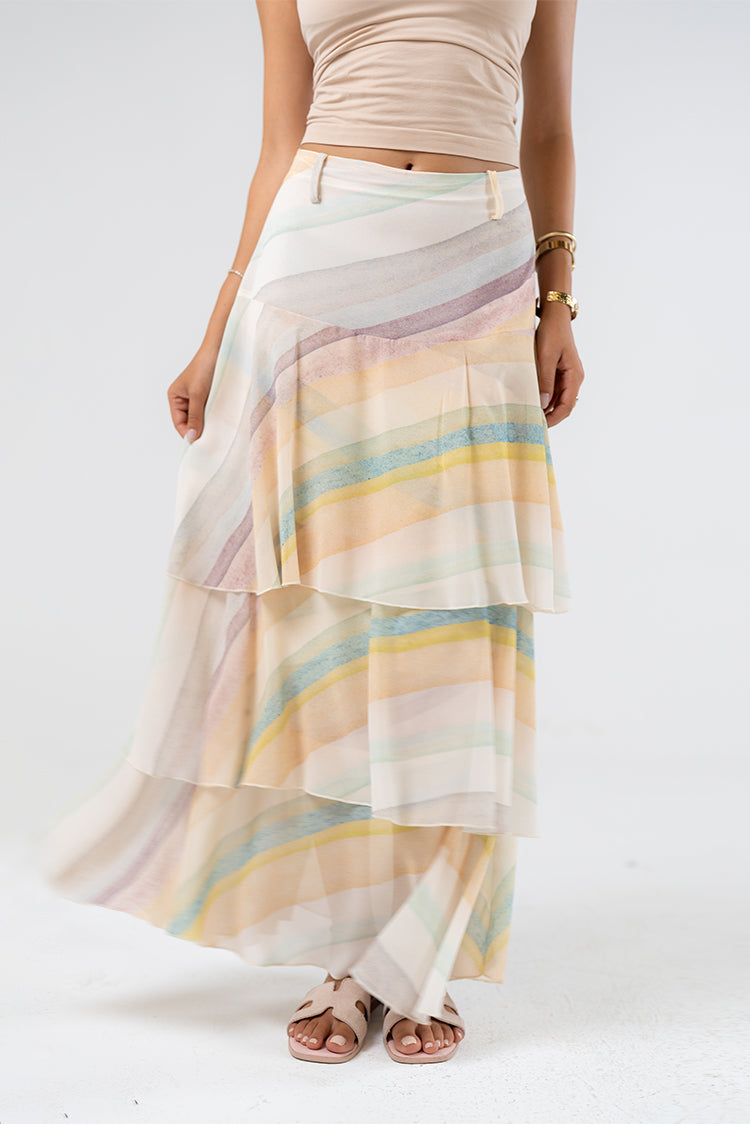 Tiered Maxi Skirt