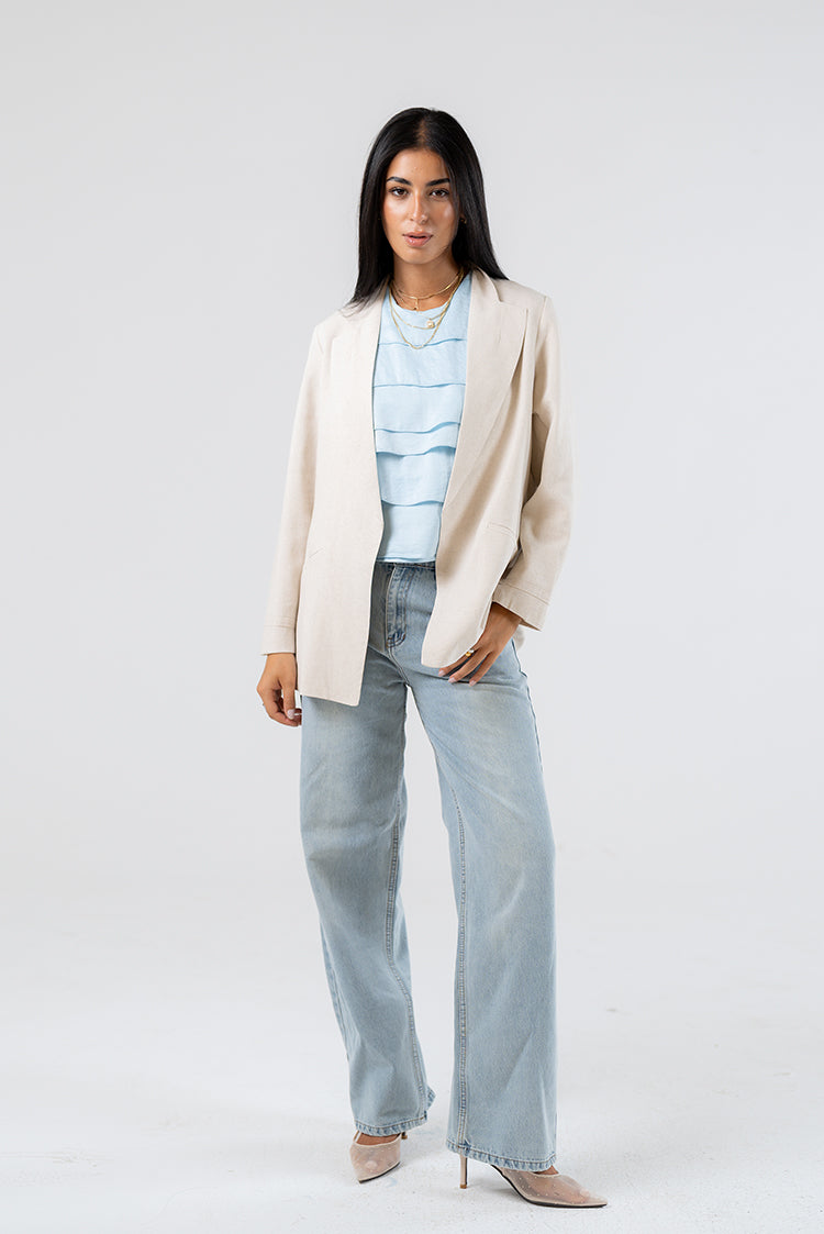 Classic Linen Blend Blazer