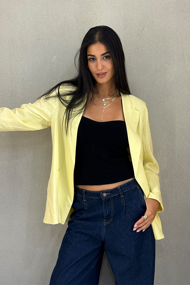 Classic Linen Blend Blazer