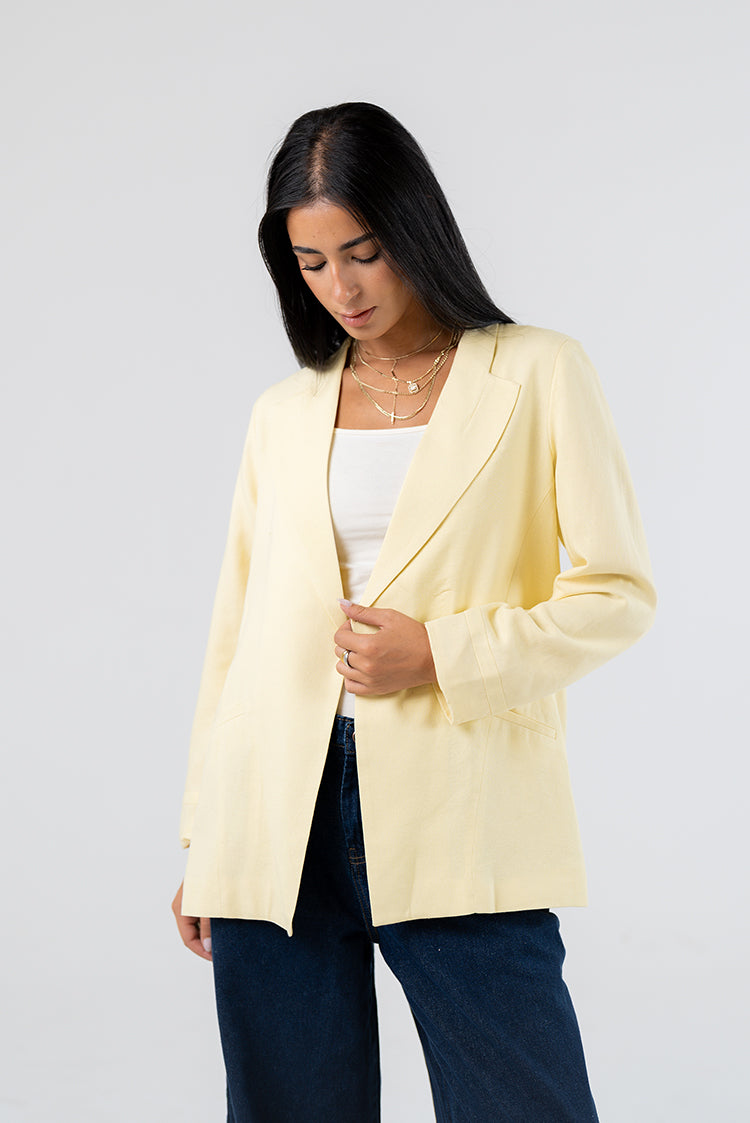 Classic Linen Blend Blazer