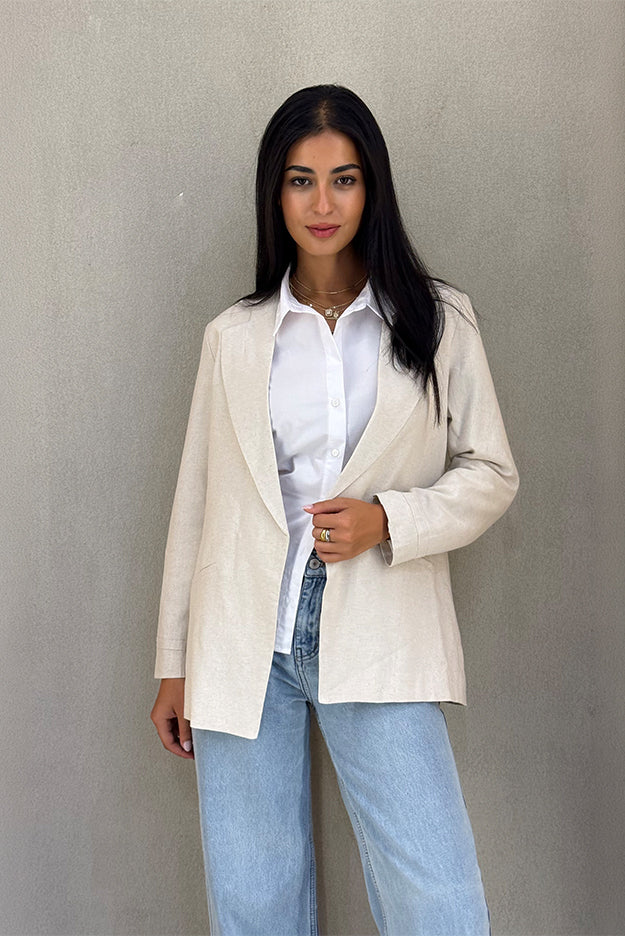 Classic Linen Blend Blazer