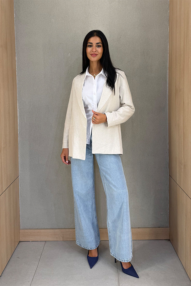 Classic Linen Blend Blazer