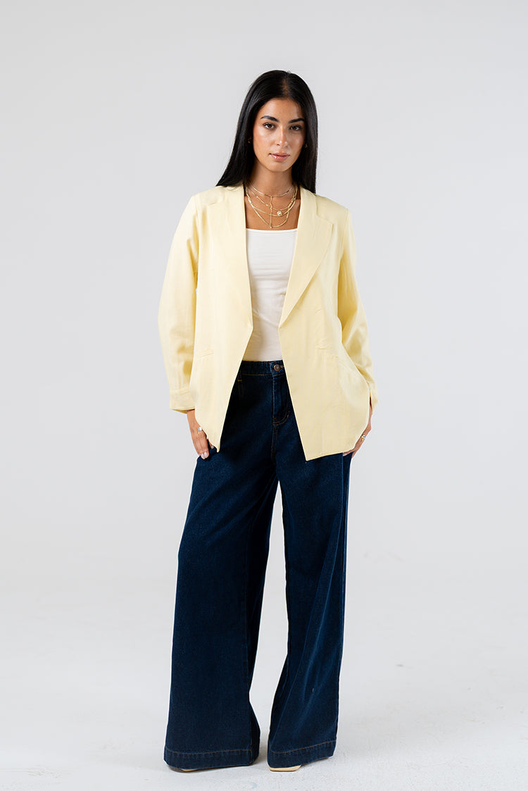 Classic Linen Blend Blazer